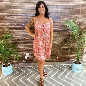 Coral tank dress